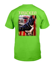 Load image into Gallery viewer, Trucker Behind In The Flag T-Shirt
