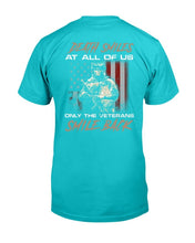 Load image into Gallery viewer, Death Smiles At All Of Us Only The Veterans T-Shirt
