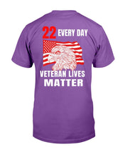 Load image into Gallery viewer, 22 Every Day Veteran Lives Matter Veteran Suicide Awareness T-Shirt
