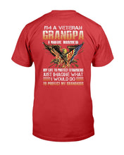 Load image into Gallery viewer, I'm A Grumpy Veteran Grandpa I Would Do To Protect My Grandkids T-Shirt
