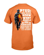 Load image into Gallery viewer, PTSD Awareness Shirt You Never Know What People Are Fighting ATM-USVET59 T-Shirt
