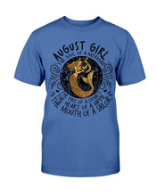 Load image into Gallery viewer, August Girl The Soul Of A Mermaid The Fire Of Lioness T-Shirt

