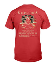 Load image into Gallery viewer, Special Forces Yea, Though I Walk Through The Valley Of The Shadow Of Death T-Shirt
