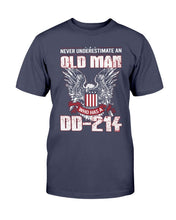 Load image into Gallery viewer, Never Underestimate An Old Man Who Has A DD-214 ATM-USVET62 T-Shirt
