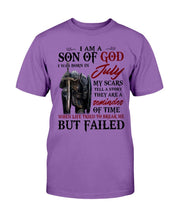 Load image into Gallery viewer, I Am A Son Of God I Was Born In July My Scars Tell A Story They Are A Reminder Of Time T-Shirt
