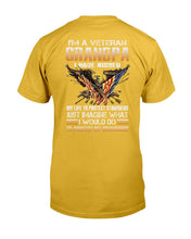 Load image into Gallery viewer, I'm A Grumpy Veteran Grandpa I Would Do To Protect My Grandkids T-Shirt
