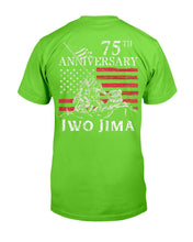 Load image into Gallery viewer, 75th Anniversary Iwo Jima WWII Veteran US Flag Patriotic T-Shirt
