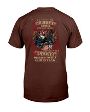 Load image into Gallery viewer, I Stand For Our Flag I Kneel For The Cross Proud To Be A Veteran T-Shirt
