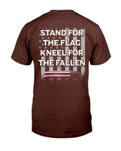 Load image into Gallery viewer, Stand For The Flag Kneel For The Fallen T-Shirt
