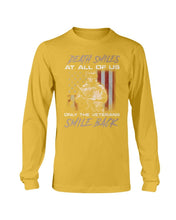 Load image into Gallery viewer, Death Smiles At All Of Us Only The Veterans Long Sleeve

