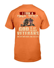 Load image into Gallery viewer, I Took A DNA Test God Is My Father Veterans Are My Brothers and Sisters T-Shirt
