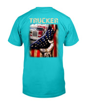 Load image into Gallery viewer, Trucker Behind In The Flag T-Shirt
