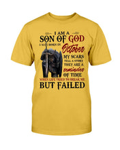 Load image into Gallery viewer, I Am A Son Of God I Was Born In October My Scars Tell A Story They Are A Reminder Of Time T-Shirt
